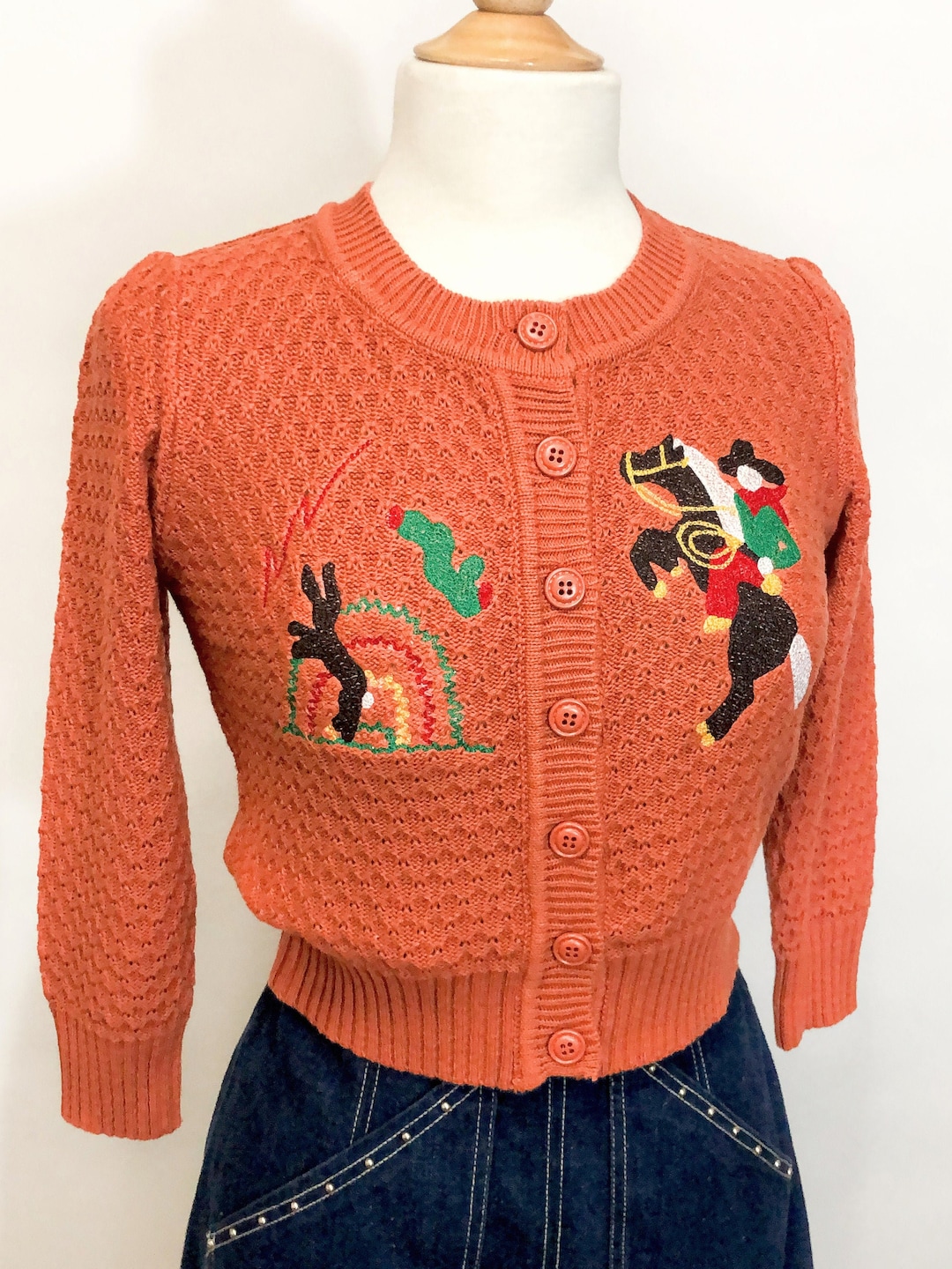 Head West! Cropped Cardigan in Dusty Orange Size S,M,L, XL Sweater