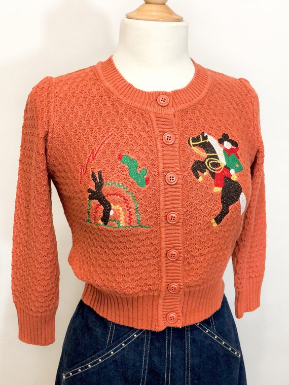 Head West! Cropped Cardigan in Dusty Orange Size S,M,L, XL Sweater