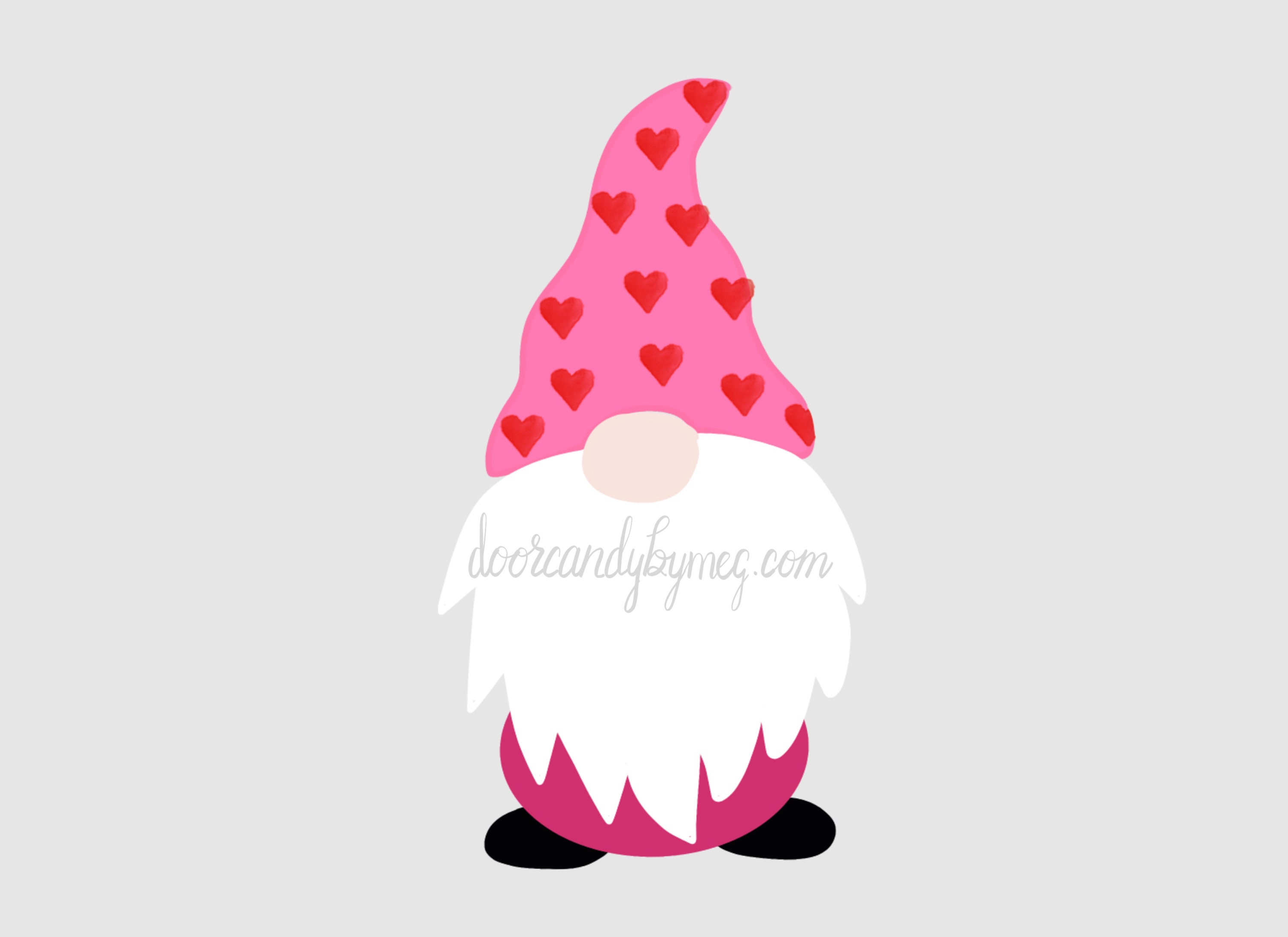 Gnome Door Hanger Template, Gnome Door Hanger Pattern, Garden Gnome ...