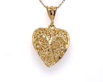 Gold Filigree Heart | Etsy