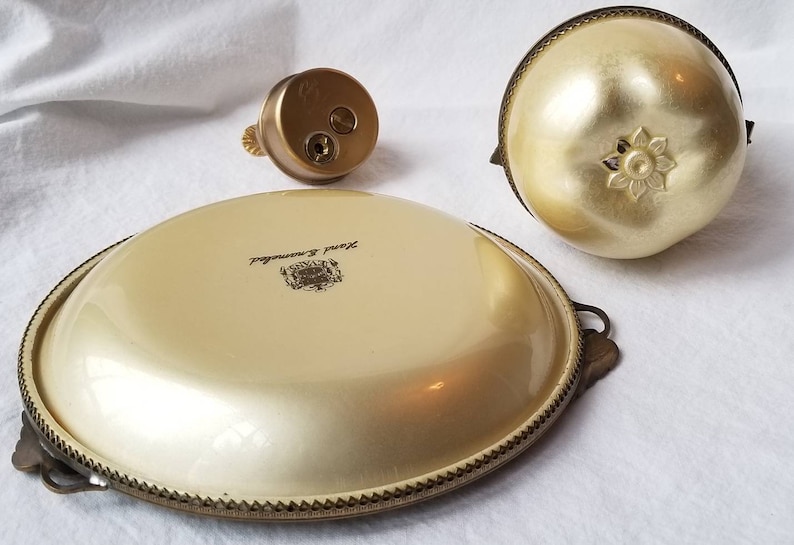 Vintage Evans Guilloche Pear Table Lighter and Ashtray 1950/'s Mid Century Hollywood Regency EXCELLENT CONDITION