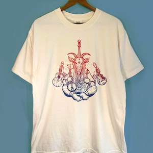 Bluegrass Goat Ganesha, Bluegrass Shirt, Jamgrass tee, Music Lover Shirt, Hand Made Screen Print