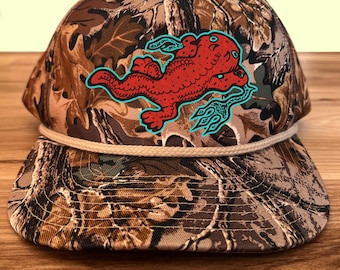 Hellbender Salamander Hat Appalachian Nature Wildlife Embroidered Cap Hiking Outdoor Gift