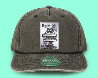 Silver Cord Butterfly King Gizzard Lizard Wizard Denim Washed Dad Hat | KGLW Fan Gift
