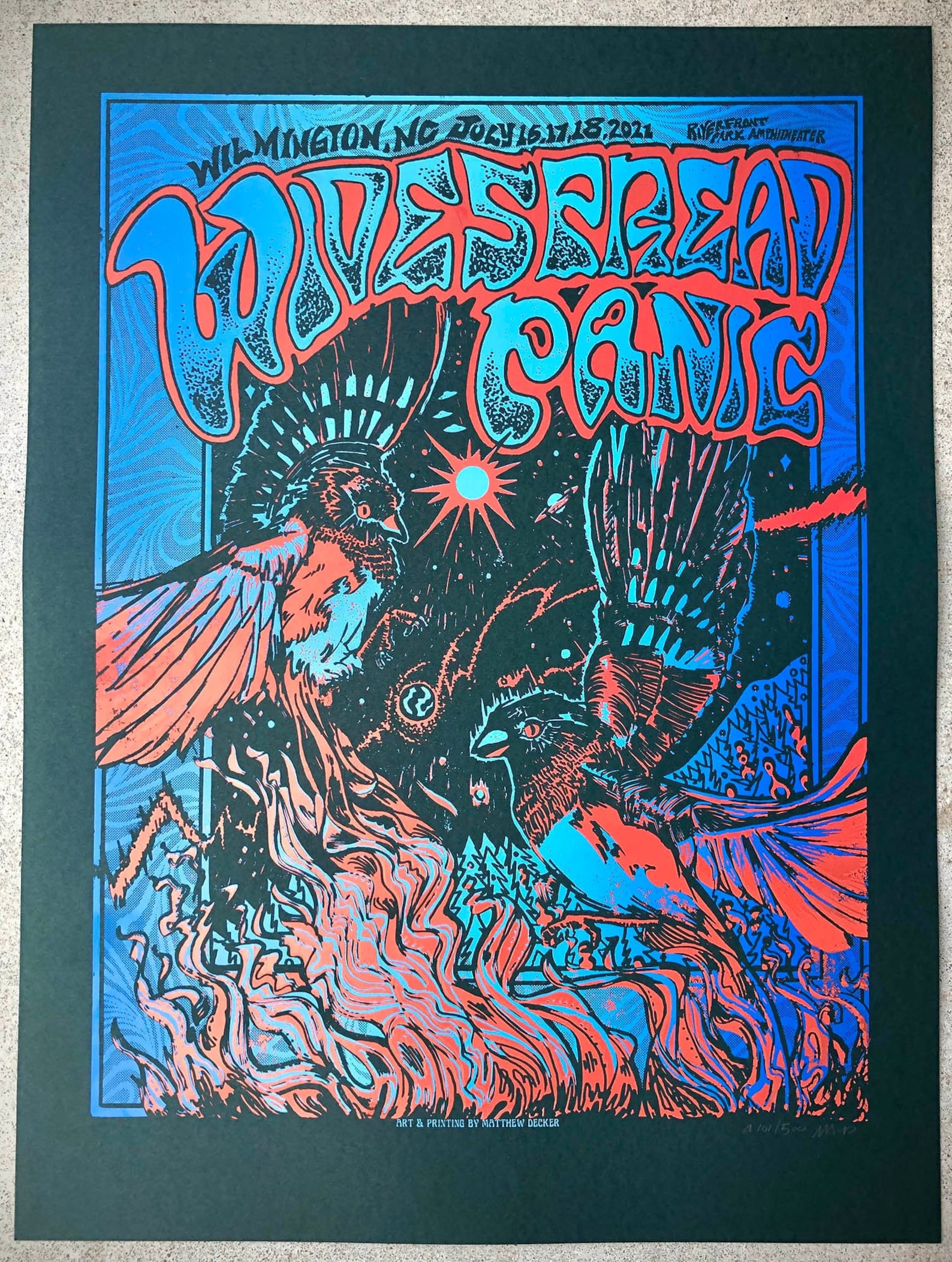 Widespread Panic Poster Wilmington 2021 Official HandPrinted Etsy