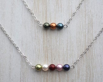 Customizable Swarovski Pearl Birthstone Necklace