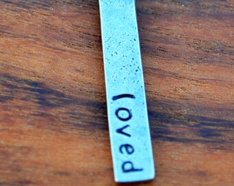 Customizable Stamped Pewter Necklace