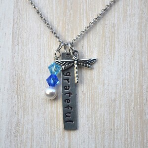Customizable Stamped Pewter Necklace image 5