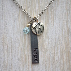 Customizable Stamped Pewter Necklace image 6