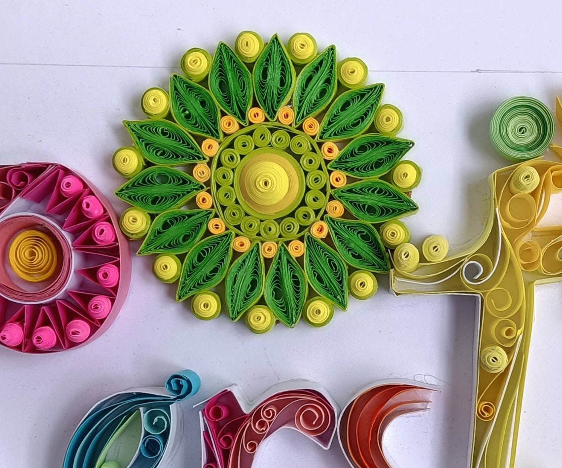 Quilling Baby Gift Name Personalized Paper Frame Children Etsy