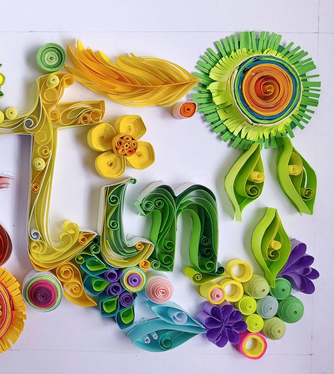 Quilling Baby Gift Name Personalized Paper Frame Children Etsy