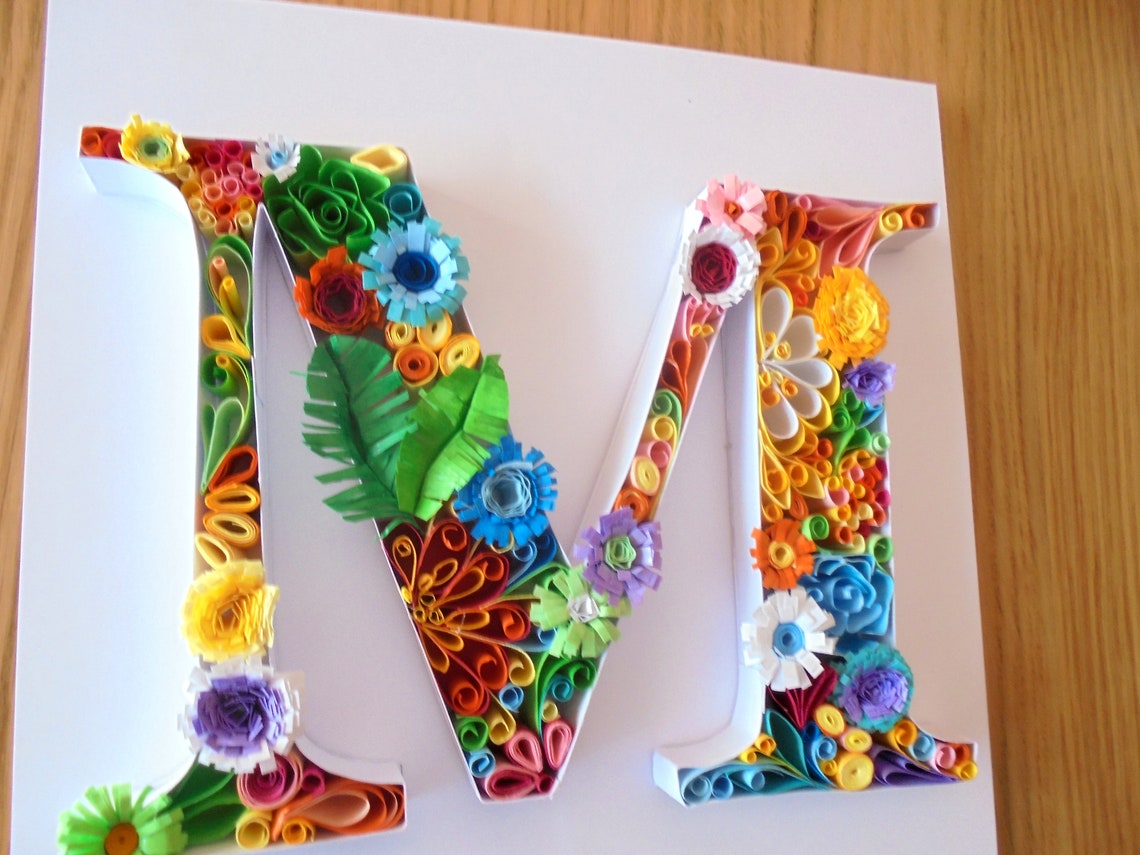Handmade Personalised Paper Quilling Name Gift Custom Names Etsy