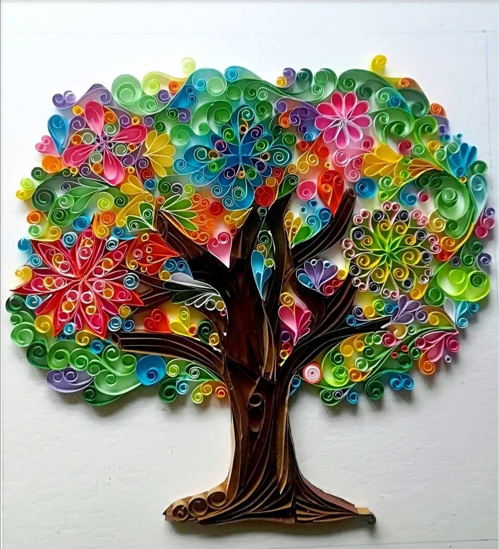 Quilling Paper Tree of Joy,treeoflife Gift, Wedding Tree, Personalised