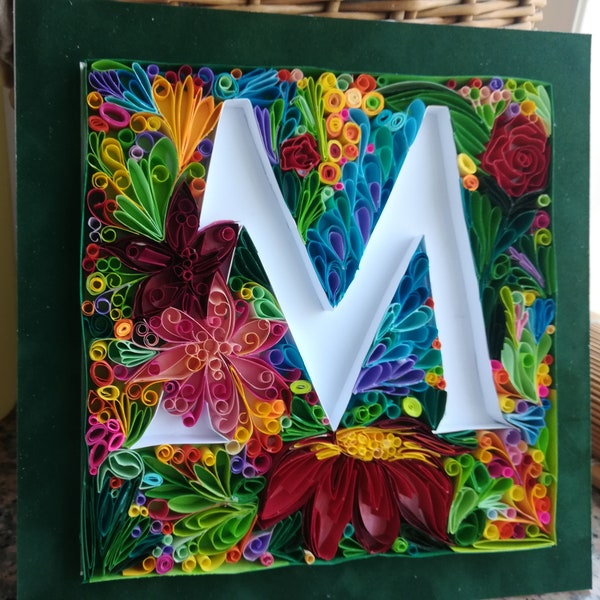 Quilled Monogram Etsy