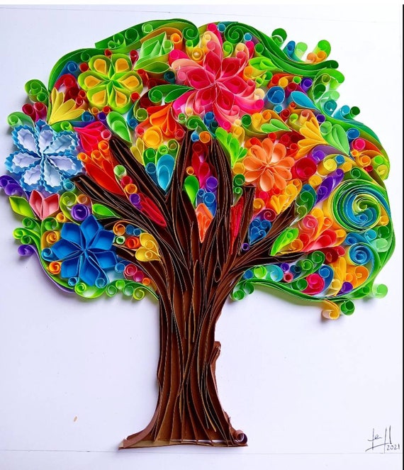Quilling Wall of Life Gift Home - Etsy España