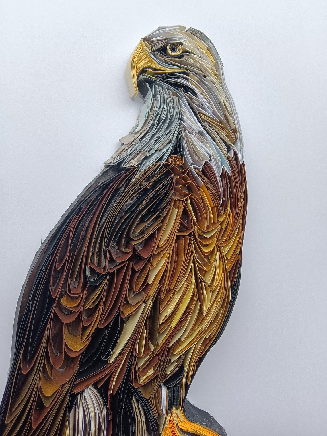 Paper Quilling Animal of Power, Eagle, Quilling Paper Animal, Quilled