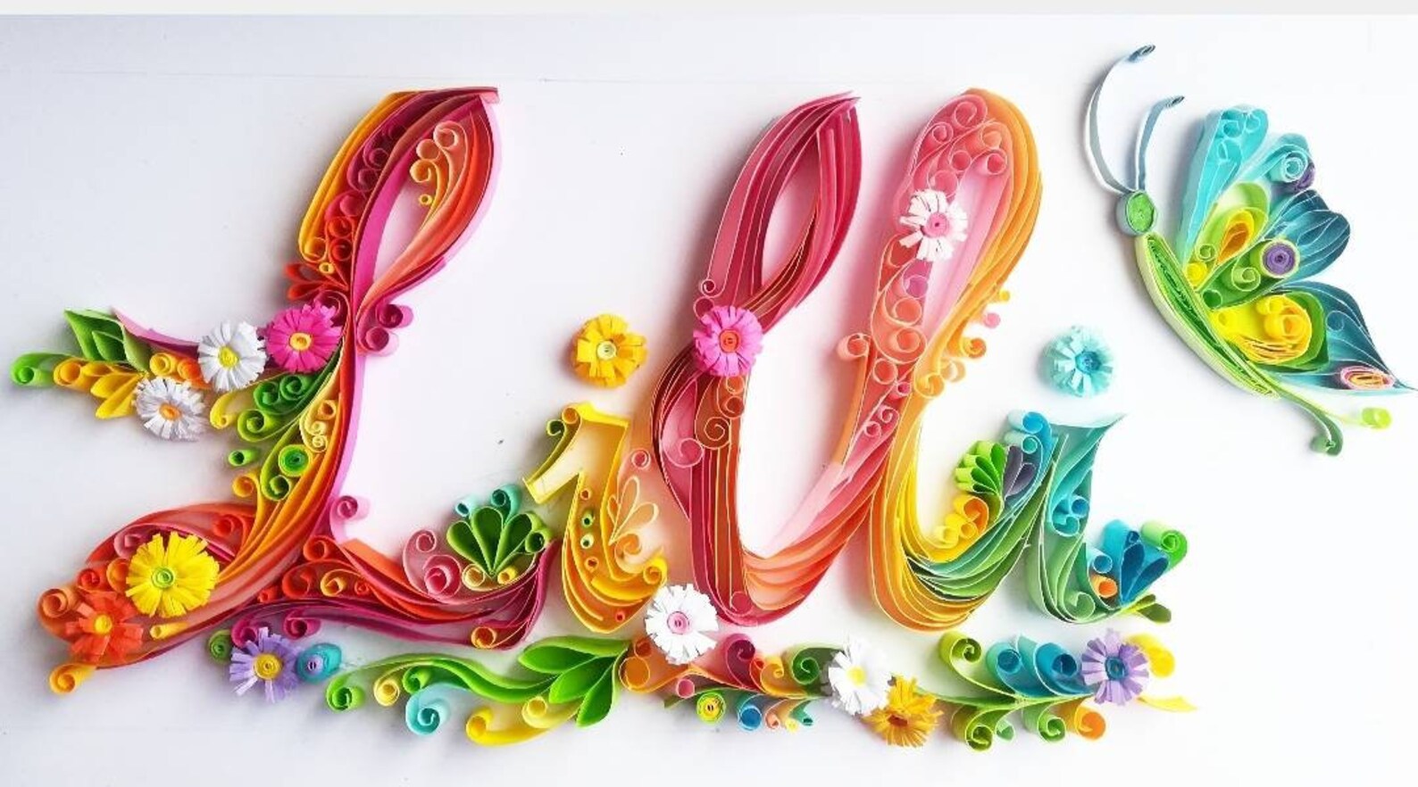 Quilling Baby Gift Name Personalized Paper Frame Children Etsy
