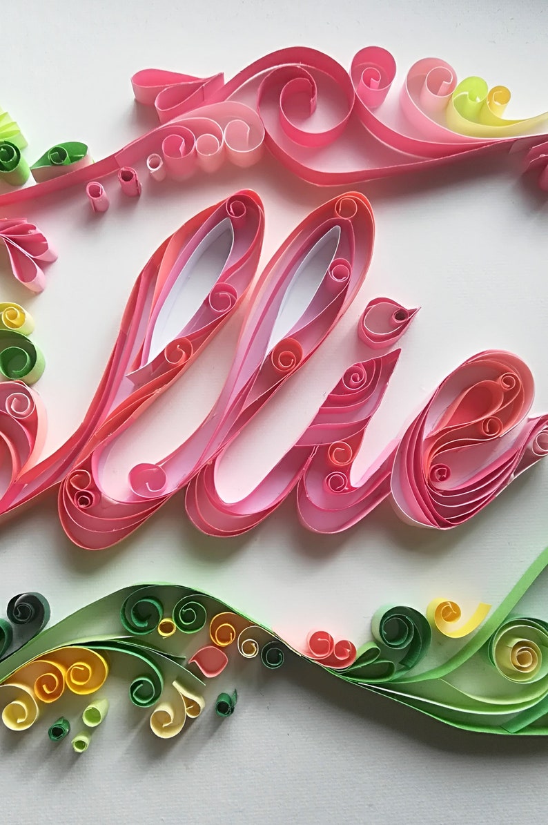 Custom Name Art Personalized Name Wall Art Nursery name Etsy