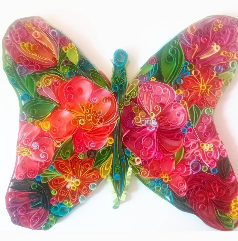 Quilled Paper Art butterfly, Quilling Wall Paper, Personalised Gift