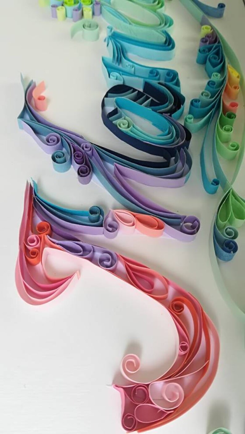 Quilling Baby Gift Name Personalized Paper Frame Children Wallpaper