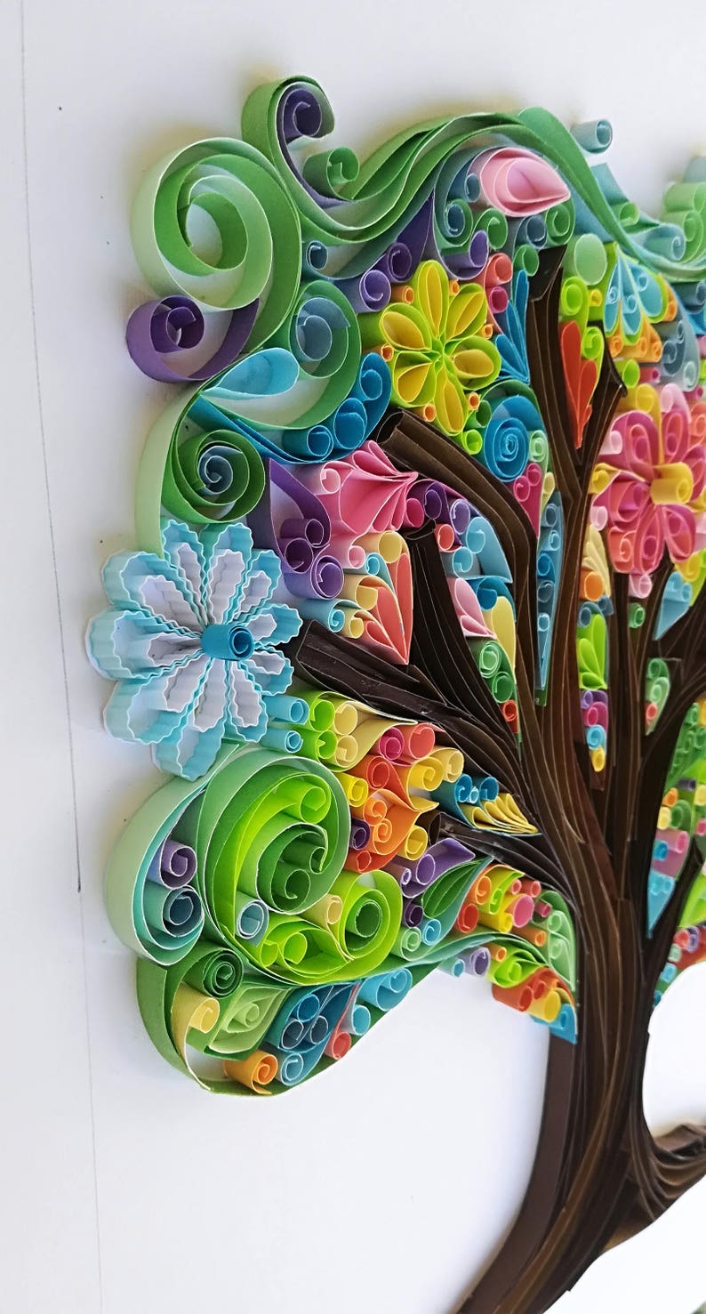 Tree of life quilling paper arbol de la vida handmade wall Etsy