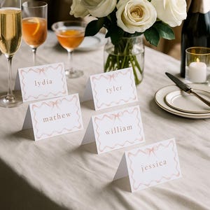 Benutzerdefinierte Tischkarten für Hochzeiten, Partys und Veranstaltungen, elegante Namenskarten für Empfang, Abendessen, Feier, Tischkarten mit Gastnamen