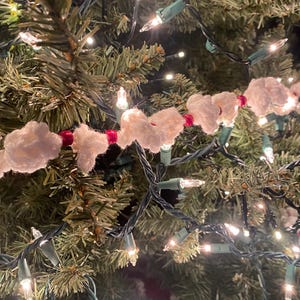 Christmas Garland  crocheted -popcorn garland