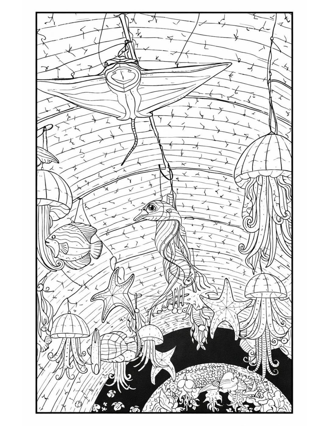Underwater Coloring Page | Adult Printable Ocean Art | Digital Download ...