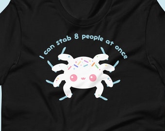 Stabby Spider Shirts, Funny, Kawaii Clothes, Plus Sizes