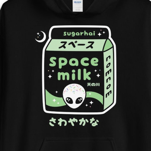 Pastel Goth Alien Space Hoodies, Cute Clothes, Hooded Sweatshirt, Grunge Clothing, Plus Sizes Available