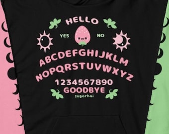 Pastel Goth Strawberry Hoodies, Witchy, Alternative Clothes, Plus Sizes