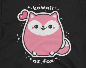 Super Kawaii Fox T-Shirts, Cute Clothing, Funny Shirts
