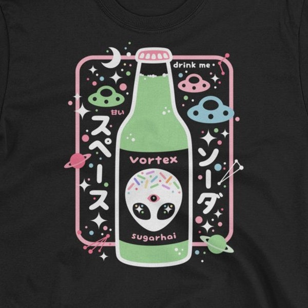 Cute Alien Shirts, Kawaii Clothing, Space Grunge Soda Tee