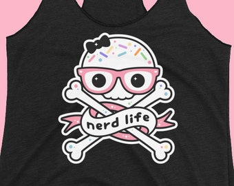 Débardeurs, vêtements pour nerds, vêtements kawaii, geek mignon effrayant, drôle