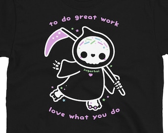Cute Grim Reaper Shirts, Pastel Goth, Kawaii Death with Scythe