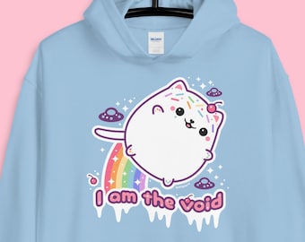 Pastel Goth Void Cat Hoodies | Cute Clothes | Oversized Hooded Sweatshirt | Grunge Clothing | Plus Sizes Available