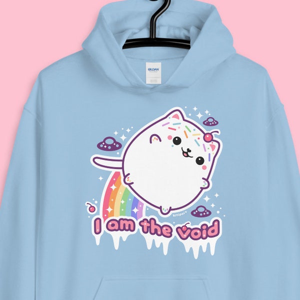 Pastel Goth Void Cat Hoodies | Cute Clothes | Oversized Hooded Sweatshirt | Grunge Clothing | Plus Sizes Available