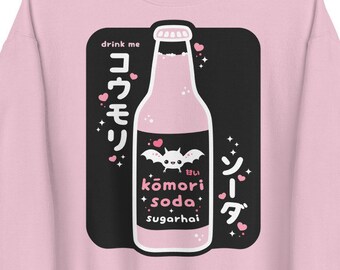 Bat Soda Sweatshirt, Pastel Goth, Grunge, Plus Sizes