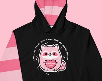 Trash Panda Hoodie, Pastel Goth, Raccoon, Plus Sizes