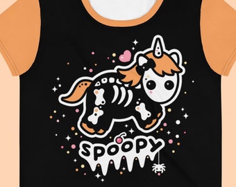 Spoopy Crop Top, Halloween Shirt, Plus Sizes Available