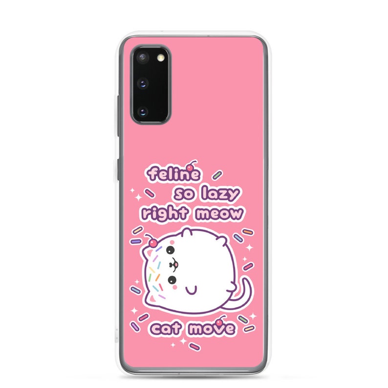 Kawaii Phone Cases Cute Lazy Kitty Cat Samsung Galaxy S21 Etsy