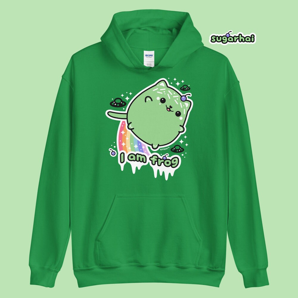I Am Frog Hoodie Kawaii Clothes Cute Hooded Sweatshirt Plus - Etsy