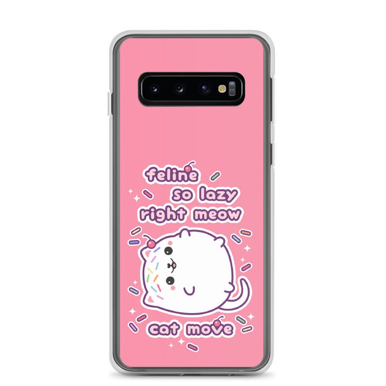 Kawaii Phone Cases Cute Lazy Kitty Cat Samsung Galaxy S21 Etsy