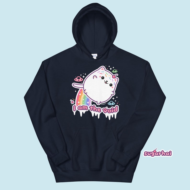 Pastel Goth Void Cat Hoodies Cute Clothes Oversized Hooded Etsy