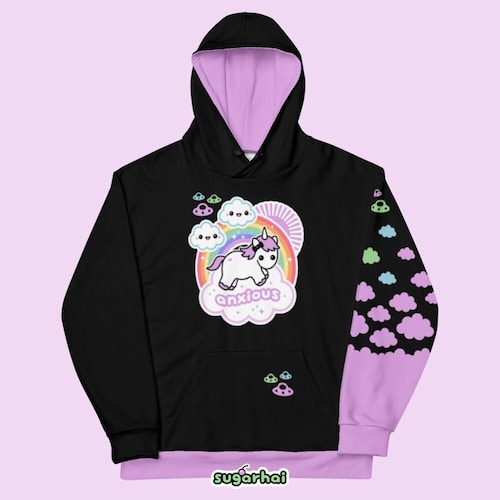 Pastel Goth Bat Hoodie Kawaii Clothes Plus Sizes Etsy