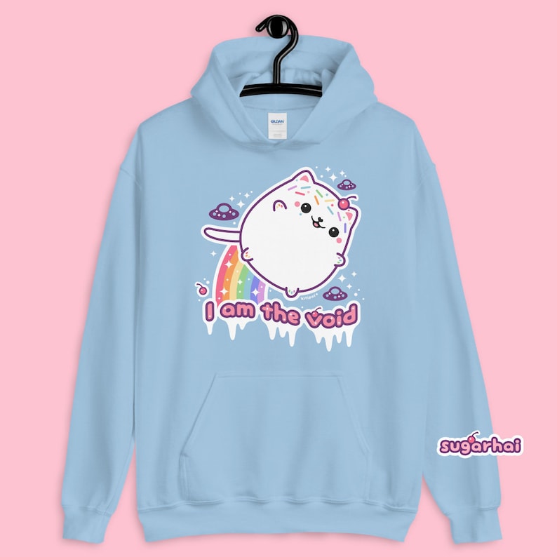 Pastel Goth Void Cat Hoodies | Cute Clothes | Oversized Hooded Sweatshirt | Grunge Clothing | Plus Sizes Available 