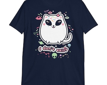 Pastel Goth Kitty Cat Alien Shirts, Soft Grunge Kawaii Clothes, Plus Sizes Available