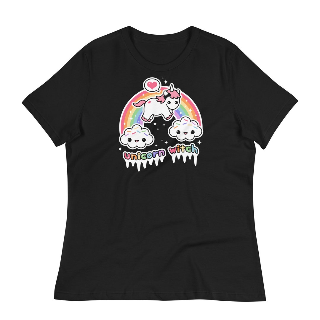 Kawaii Unicorn Witch Shirts Pastel Goth Clothing Witch - Etsy