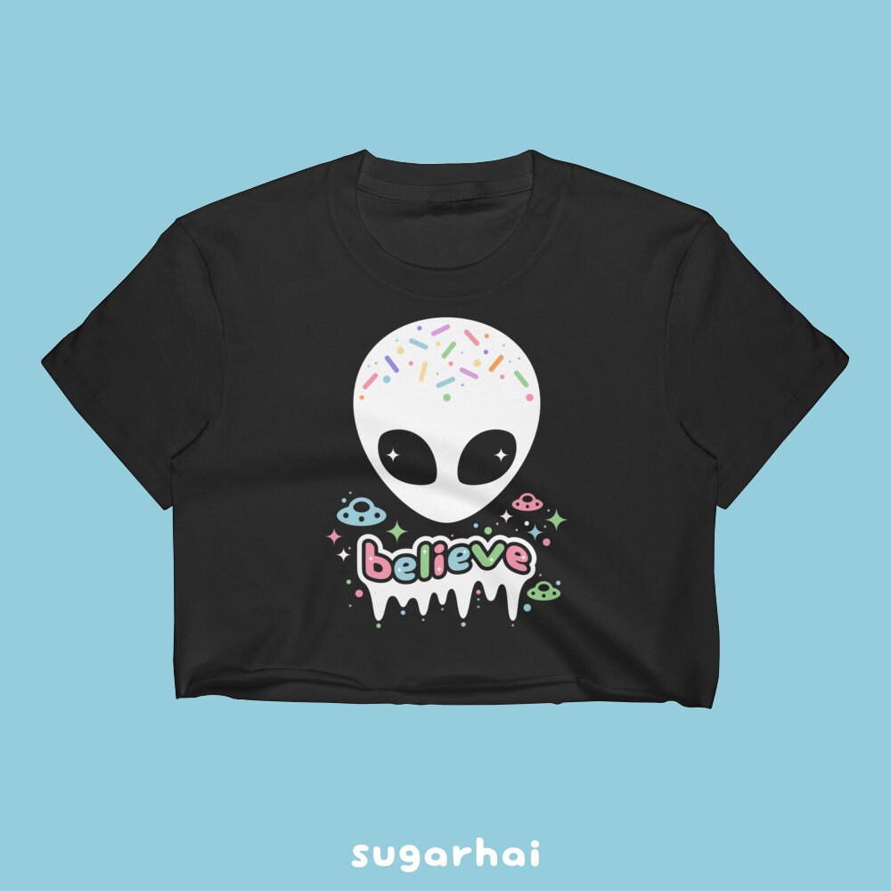 Pastel Goth Alien Head Shirts UFO Believe in Aliens Etsy