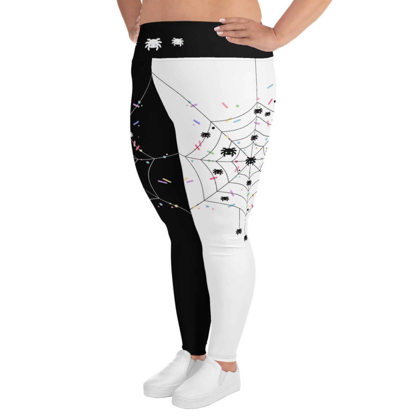 Pastel Goth Plus Size Leggings With Spiders Creepy Cute Etsy